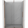 Mexen Velar drzwi prysznicowe rozsuwane 160 cm, transparent, różowe złoto - 871-160-000-01-60