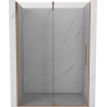 Mexen Velar drzwi prysznicowe rozsuwane 140 cm, transparent, miedź szczotkowana - 871-140-000-01-65