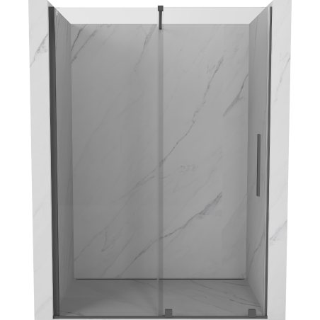 Mexen Velar drzwi prysznicowe rozsuwane 130 cm, transparent, gun gray szczotkowany - 871-130-000-01-66