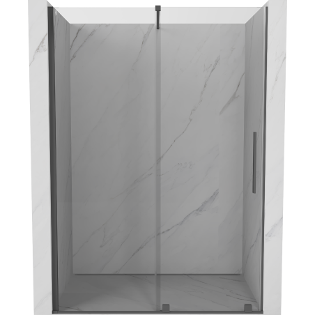 Mexen Velar drzwi prysznicowe rozsuwane 140 cm, transparent, gun gray szczotkowany - 871-140-000-01-66