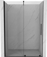 Mexen Velar drzwi prysznicowe rozsuwane 130 cm, transparent, czarne - 871-130-000-01-70