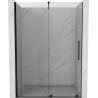 Mexen Velar drzwi prysznicowe rozsuwane 160 cm, transparent, czarne - 871-160-000-01-70