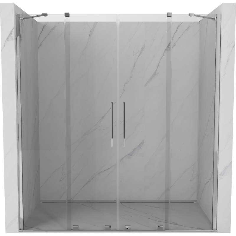 Mexen Velar Duo drzwi prysznicowe rozsuwane 170 cm, transparent, chrom - 871-170-000-02-01
