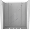 Mexen Velar Duo drzwi prysznicowe rozsuwane 180 cm, transparent, białe - 871-180-000-02-20