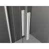 Mexen Velar Duo drzwi prysznicowe rozsuwane 200 cm, transparent, białe - 871-200-000-02-20