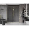 Mexen Velar Duo drzwi prysznicowe rozsuwane 170 cm, transparent, złote - 871-170-000-02-50