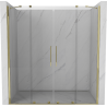 Mexen Velar Duo drzwi prysznicowe rozsuwane 180 cm, transparent, złote - 871-180-000-02-50