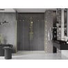 Mexen Velar Duo drzwi prysznicowe rozsuwane 180 cm, transparent, złote szczotkowane - 871-180-000-02-55