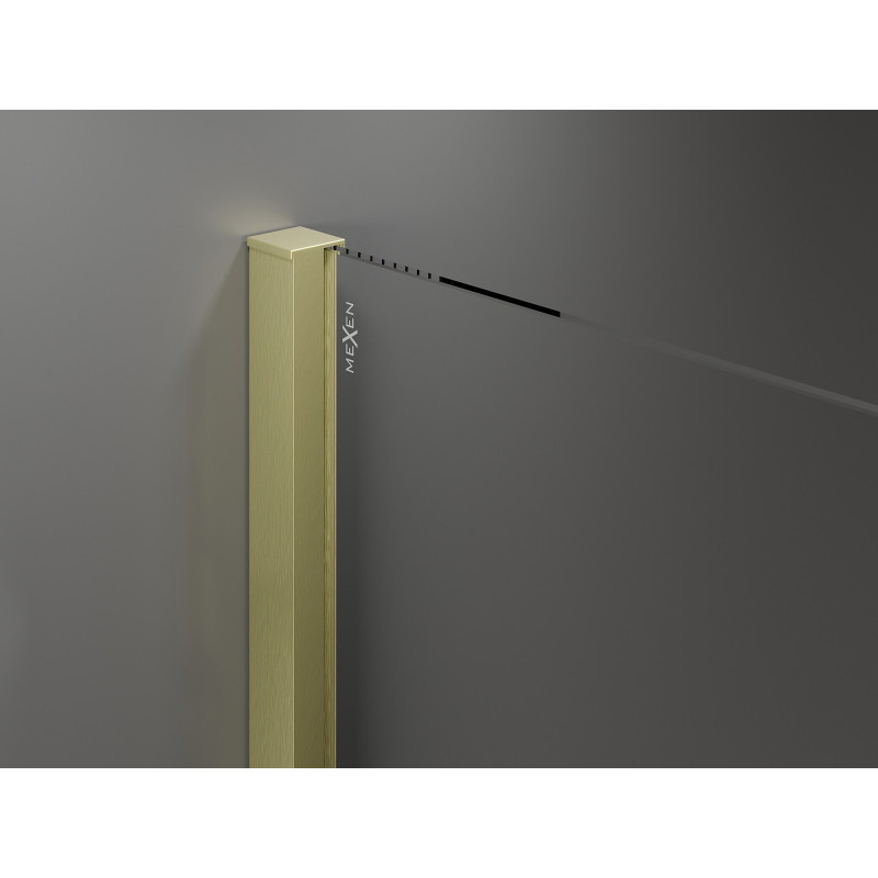 Mexen Velar Duo drzwi prysznicowe rozsuwane 180 cm, transparent, złote szczotkowane - 871-180-000-02-55