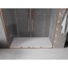 Mexen Velar Duo drzwi prysznicowe rozsuwane 200 cm, transparent, miedź szczotkowana - 871-200-000-02-65
