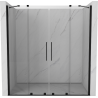 Mexen Velar Duo drzwi prysznicowe rozsuwane 170 cm, transparent, czarne - 871-170-000-02-70