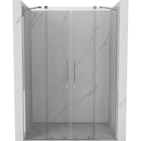 Mexen Velar Duo drzwi prysznicowe rozsuwane 150 cm, transparent, chrom - 871-150-000-02-01