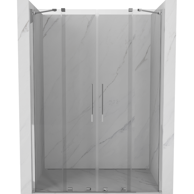 Mexen Velar Duo drzwi prysznicowe rozsuwane 160 cm, transparent, chrom - 871-160-000-02-01