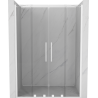 Mexen Velar Duo drzwi prysznicowe rozsuwane 140 cm, transparent, białe - 871-140-000-02-20