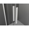Mexen Velar Duo drzwi prysznicowe rozsuwane 140 cm, transparent, białe - 871-140-000-02-20