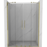 Mexen Velar Duo drzwi prysznicowe rozsuwane 140 cm, transparent, złote - 871-140-000-02-50