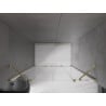 Mexen Velar Duo drzwi prysznicowe rozsuwane 140 cm, transparent, złote - 871-140-000-02-50