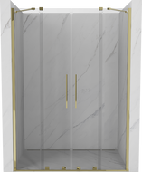 Mexen Velar Duo drzwi prysznicowe rozsuwane 150 cm, transparent, złote - 871-150-000-02-50