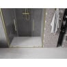 Mexen Velar Duo drzwi prysznicowe rozsuwane 140 cm, transparent, złote szczotkowane - 871-140-000-02-55