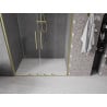 Mexen Velar Duo drzwi prysznicowe rozsuwane 150 cm, transparent, złote szczotkowane - 871-150-000-02-55