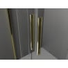 Mexen Velar Duo drzwi prysznicowe rozsuwane 150 cm, transparent, złote szczotkowane - 871-150-000-02-55