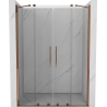 Mexen Velar Duo drzwi prysznicowe rozsuwane 140 cm, transparent, różowe złoto - 871-140-000-02-60