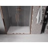 Mexen Velar Duo drzwi prysznicowe rozsuwane 140 cm, transparent, różowe złoto - 871-140-000-02-60