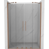 Mexen Velar Duo drzwi prysznicowe rozsuwane 140 cm, transparent, miedź szczotkowana - 871-140-000-02-65