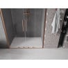 Mexen Velar Duo drzwi prysznicowe rozsuwane 140 cm, transparent, miedź szczotkowana - 871-140-000-02-65