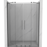 Mexen Velar Duo drzwi prysznicowe rozsuwane 140 cm, transparent, gun gray szczotkowany - 871-140-000-02-66
