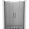 Mexen Velar Duo drzwi prysznicowe rozsuwane 140 cm, transparent, czarne - 871-140-000-02-70