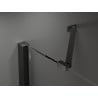 Mexen Velar Duo drzwi prysznicowe rozsuwane 140 cm, transparent, czarne - 871-140-000-02-70