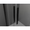 Mexen Velar Duo drzwi prysznicowe rozsuwane 140 cm, transparent, czarne - 871-140-000-02-70