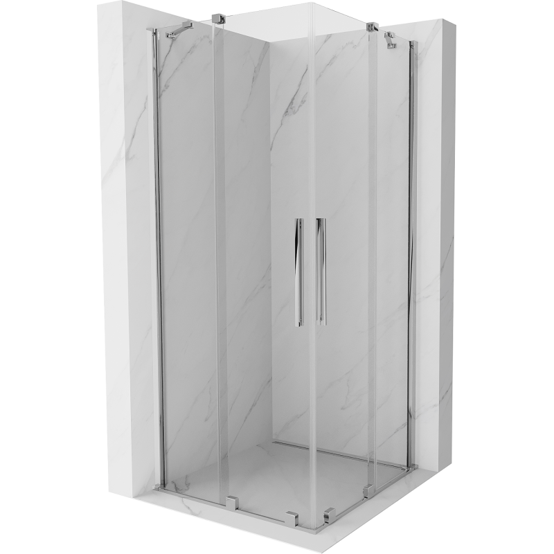 Mexen Velar Duo kabina prysznicowa rozsuwana 100 x 100 cm, transparent, chrom - 871-100-100-02-01
