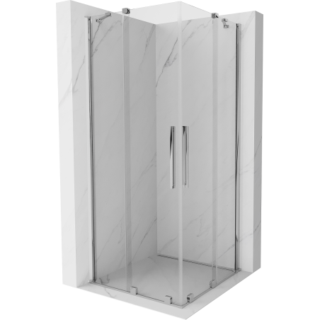 Mexen Velar Duo kabina prysznicowa rozsuwana 100 x 100 cm, transparent, chrom - 871-100-100-02-01