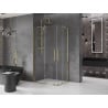 Mexen Velar Duo kabina prysznicowa rozsuwana 90 x 80 cm, transparent, złota - 871-090-080-02-50