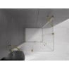 Mexen Velar Duo kabina prysznicowa rozsuwana 90 x 80 cm, transparent, złota - 871-090-080-02-50