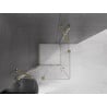 Mexen Velar Duo kabina prysznicowa rozsuwana 80 x 80 cm, transparent, złota - 871-080-080-02-50