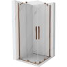 Mexen Velar Duo kabina prysznicowa rozsuwana 80 x 80 cm, transparent, różowe złoto - 871-080-080-02-60