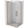 Mexen Velar Duo kabina prysznicowa rozsuwana 100 x 90 cm, transparent, miedź szczotkowana - 871-100-090-02-65