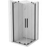 Mexen Velar Duo kabina prysznicowa rozsuwana 80 x 80 cm, transparent, czarna - 871-080-080-02-70