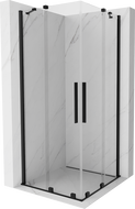 Mexen Velar Duo kabina prysznicowa rozsuwana 80 x 80 cm, transparent, czarna - 871-080-080-02-70