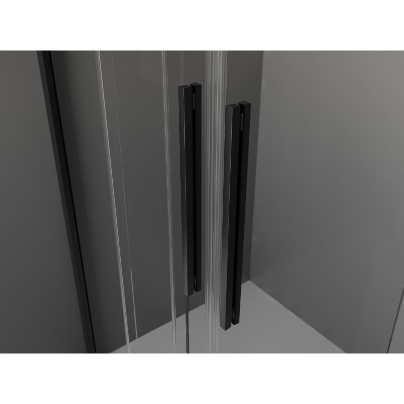 Mexen Velar Duo kabina prysznicowa rozsuwana 100 x 90 cm, transparent, czarna - 871-100-090-02-70
