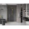 Mexen Velar Duo drzwi prysznicowe rozsuwane 140 cm, transparent, złote szczotkowane - 871-140-000-02-55