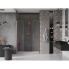 Mexen Velar Duo drzwi prysznicowe rozsuwane 140 cm, transparent, miedź szczotkowana - 871-140-000-02-65