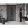 Mexen Velar Duo drzwi prysznicowe rozsuwane 140 cm, transparent, czarne - 871-140-000-02-70