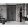 Mexen Velar Duo drzwi prysznicowe rozsuwane 160 cm, transparent, czarne - 871-160-000-02-70