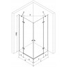 Mexen Roma Duo kabina prysznicowa uchylna 80 x 70 cm, transparent, czarna - 854-080-070-70-00-02