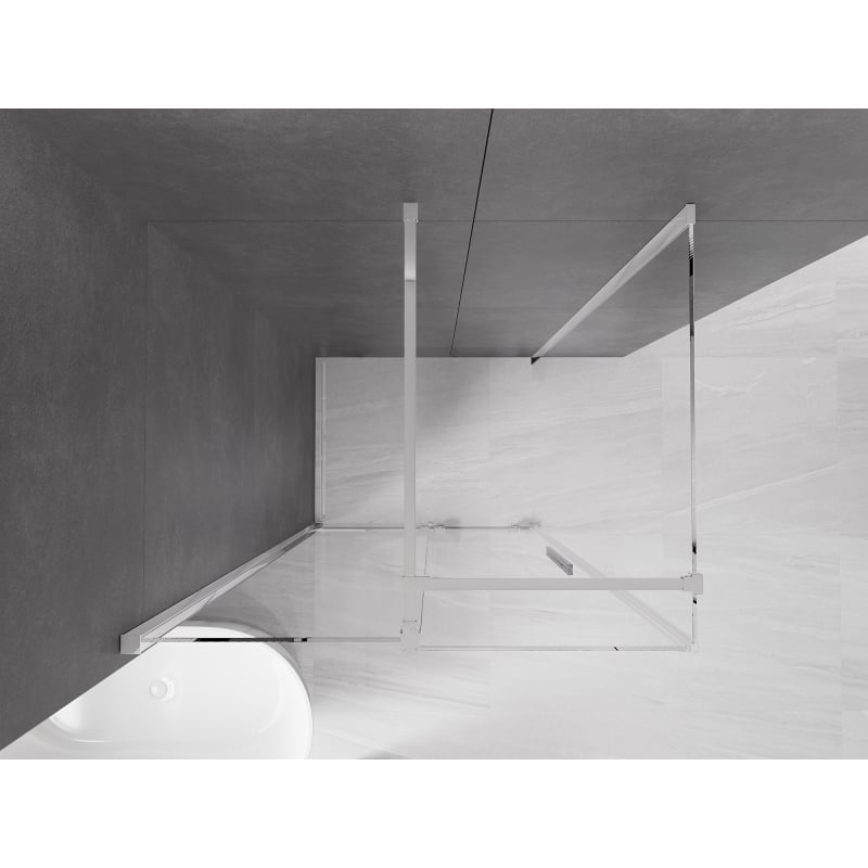 Mexen Velar kabina prysznicowa rozsuwana 100 x 120 cm, transparent, chrom - 871-100-120-01-01