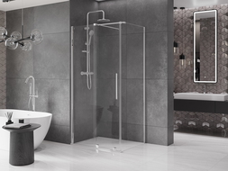 Mexen Velar kabina prysznicowa rozsuwana 120 x 80 cm, transparent, chrom - 871-120-080-01-01